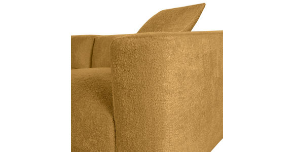 ECKSOFA Senfgelb Chenille Zierkissen, Rücken echt  - Senfgelb/Schwarz, MODERN, Kunststoff/Textil (317/317cm) - Carryhome