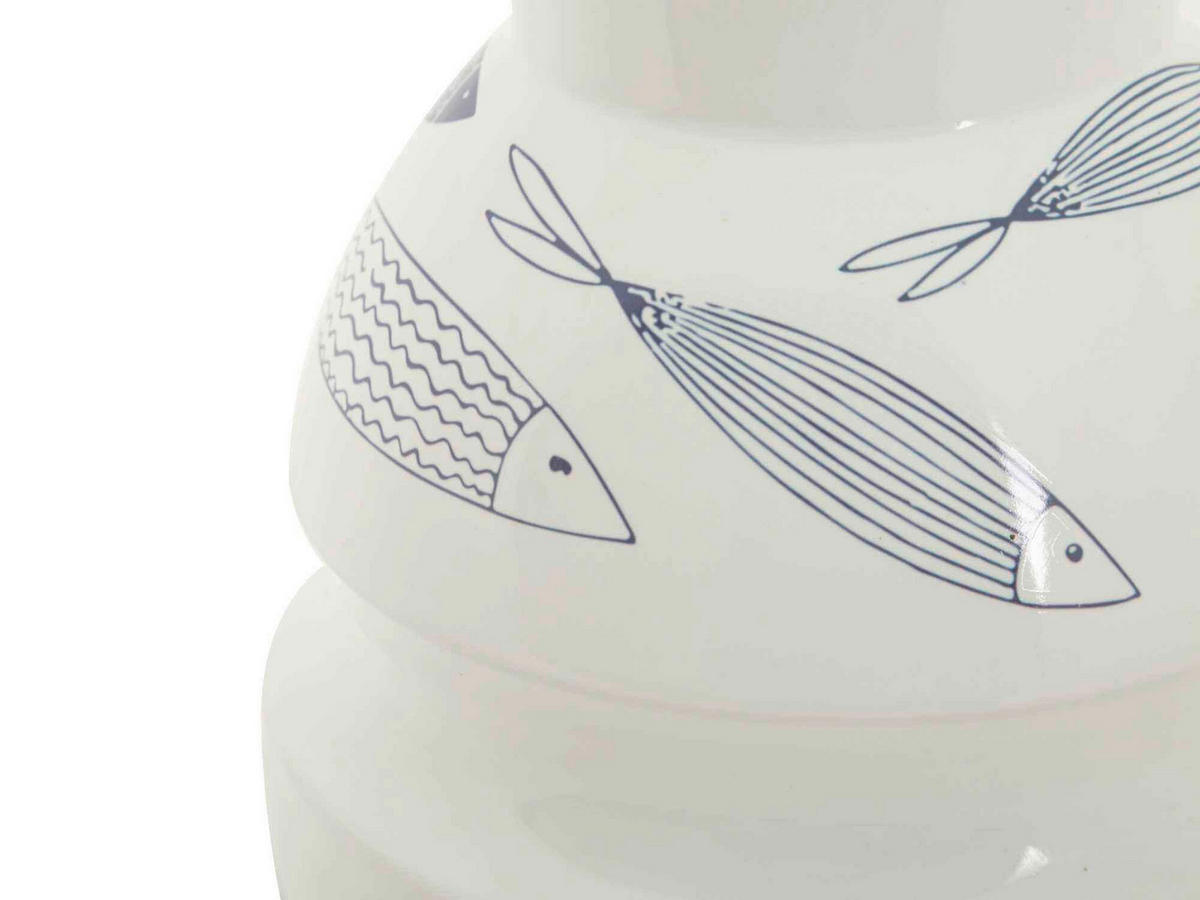 VASE  - Blau/Weiß, Basics, Keramik (15/24/15cm)