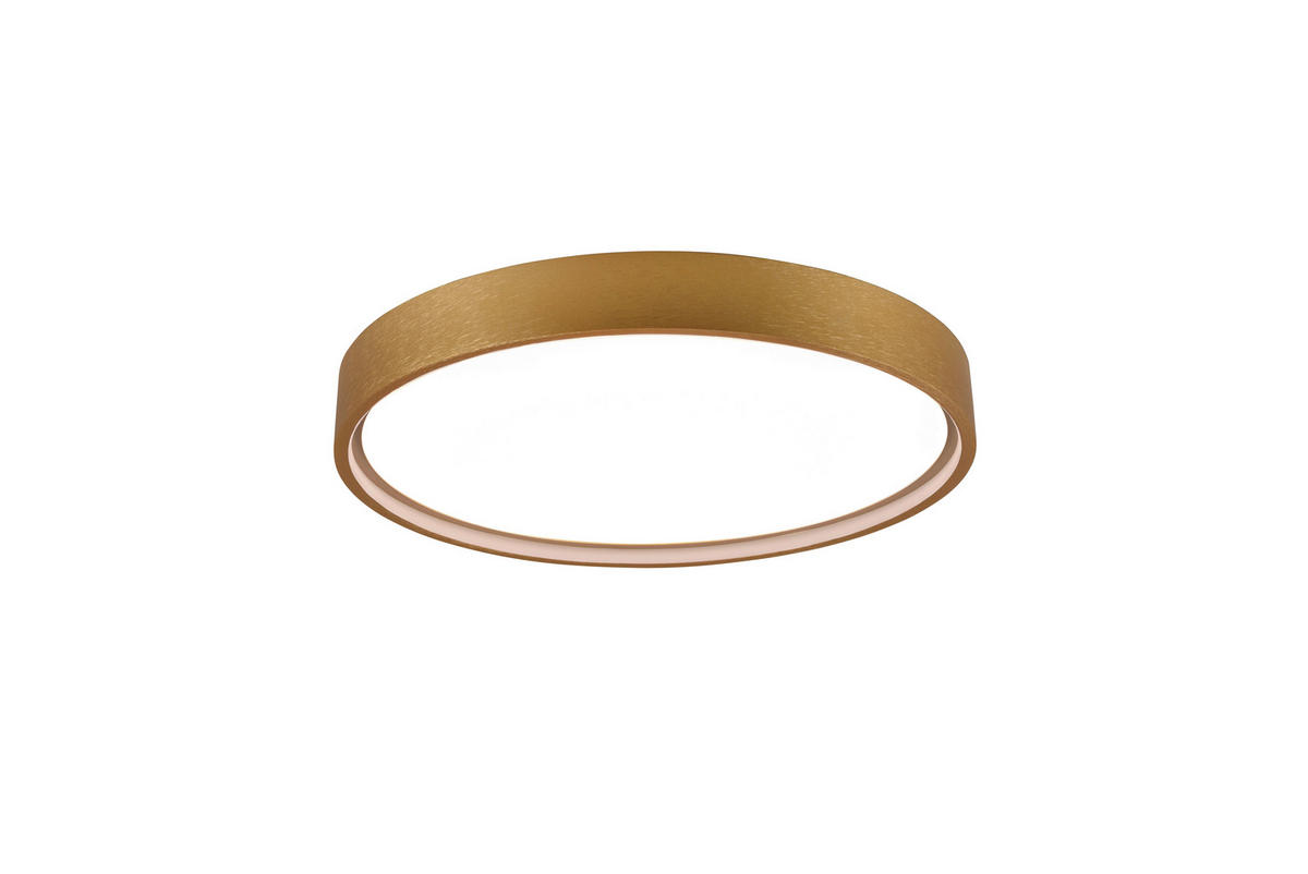 LED-DECKENLEUCHTE DOHA 45/5,5 cm   - Messingfarben, KONVENTIONELL, Metall (45/5,5cm) - Trio Leuchten