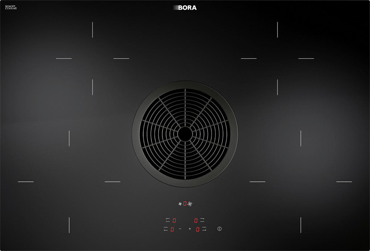 KOCHFELD-DUNSTABZUG-KOMBI BHU  - Edelstahlfarben/Ahornfarben, Design, Glas/Metall (76/19,6/51,5cm) - Bora