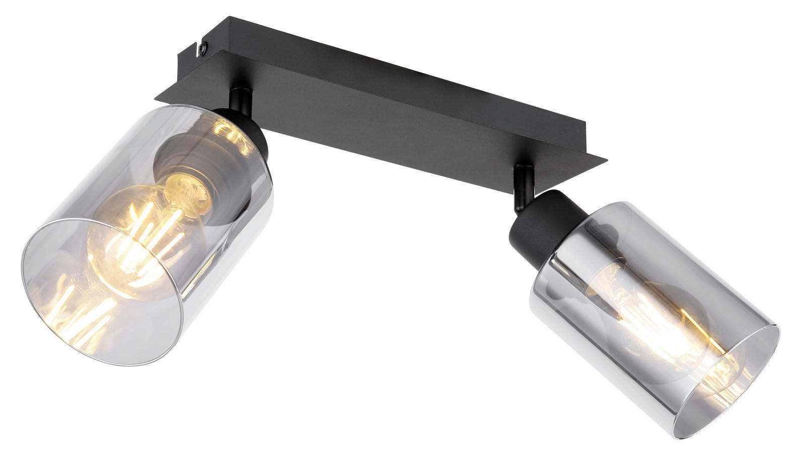 STRAHLER 27/9/21.5 cm   - Schwarz, Design, Glas/Metall (27/9/21.5cm) - Globo