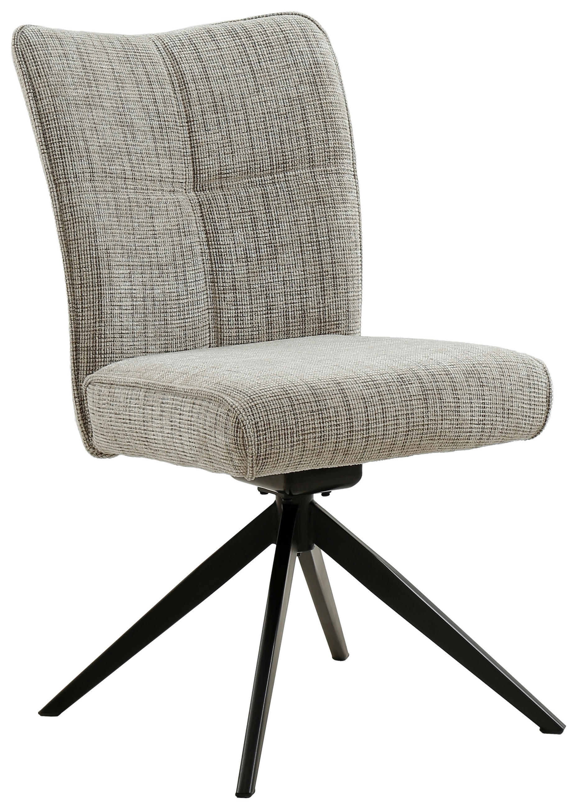 STUHL - Schwarz/Braun, Design, Textil/Metall (50/90,5/66cm) - Carryhome