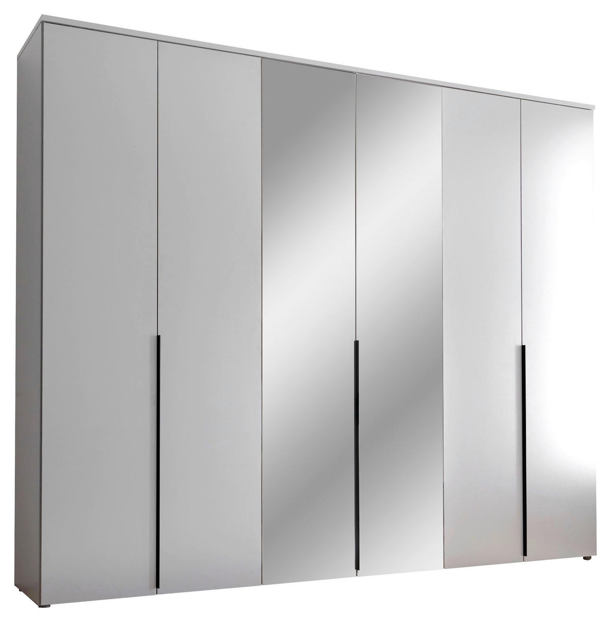 DULAP CU UȘI ROTATIVE alb  - alb/negru, Modern, plastic/sticlă (270/225/52cm) - MID.YOU