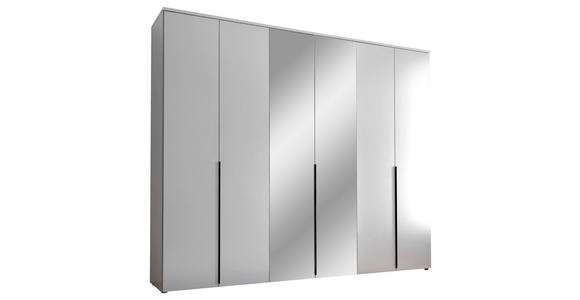 DREHTÜRENSCHRANK  in Weiß  - Schwarz/Weiß, MODERN, Glas/Holzwerkstoff (270/225/52cm) - Carryhome