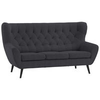 3-SITZER-SOFA Skagen in Cord Anthrazit  - Anthrazit/Schwarz, Design, Holz/Textil (187/101/95cm) - Stylife