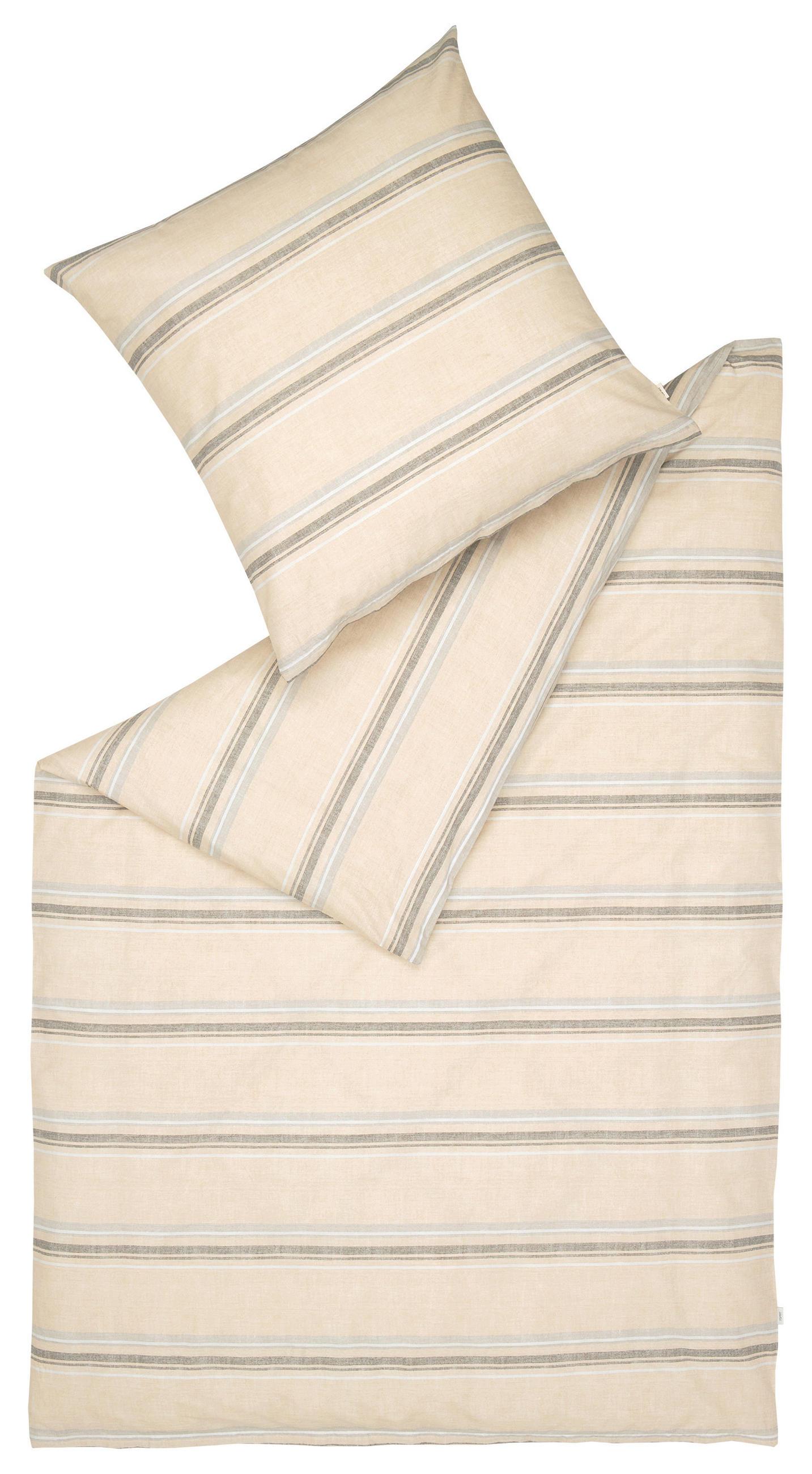 Esprit Bettwäsche E-Adrien Creme, Natur, Hellgrau, Beige 155x220 cm