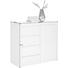 KOMMODE Weiß - Alufarben/Weiß, Design, Holzwerkstoff/Kunststoff (102/94/45cm) - Voleo