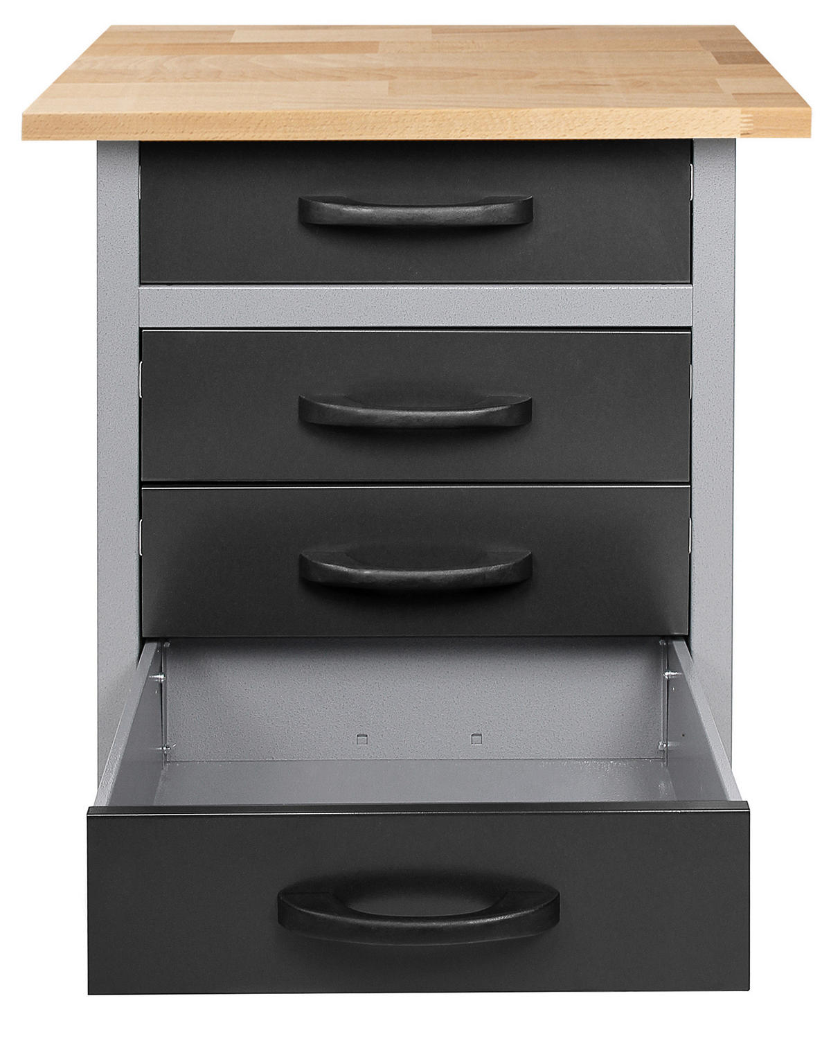 WERKBANKSET  - Anthrazit/Grau, Basics, Holz/Metall (120/205/60cm) - Ambia Garden