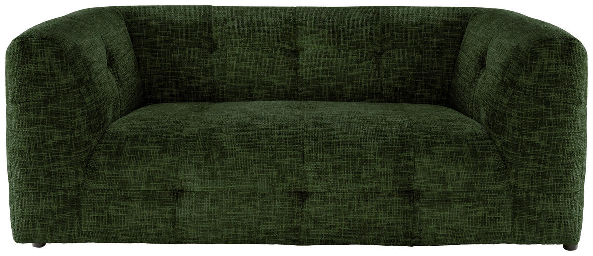 2,5-SITZER in Struktur Dunkelgrün  - Dunkelgrün/Schwarz, Design, Kunststoff/Textil (218/72/95cm) - Livetastic