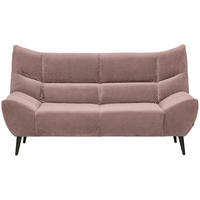 2-SITZER-SOFA in Mikrofaser Altrosa  - Schwarz/Altrosa, Design, Textil/Metall (190/106/99cm) - Xora
