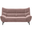 2-SITZER-SOFA in Mikrofaser Altrosa  - Schwarz/Altrosa, Design, Textil/Metall (193/106/101cm) - Xora