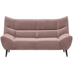 2-SITZER-SOFA in Mikrofaser Altrosa  - Schwarz/Altrosa, Design, Textil/Metall (190/106/99cm) - Xora