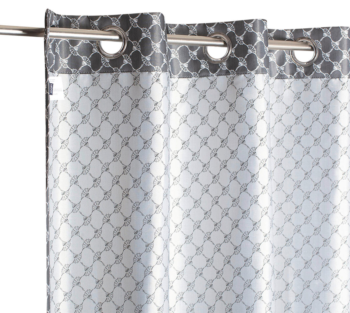 ZÁVES S OČKAMI, nepriehľadné, 140/250 cm - sivá, Design, textil (140/250cm) - Joop!