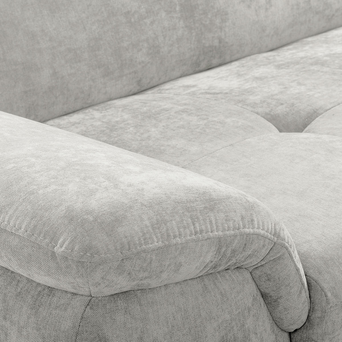 ECKSOFA  Webstoff Grau  - Schwarz/Grau, Design, Textil/Metall (268/195cm) - Livetastic