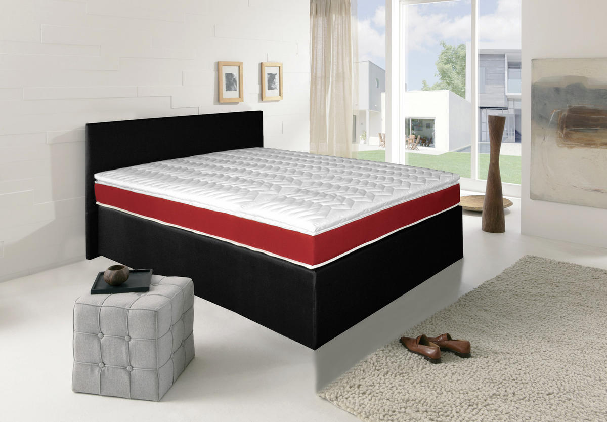 BOXSPRING KREVET 120/200 cm     crna  - crna, Dizajnerski, tekstil/pločasti materijal (120/200cm) - Xora