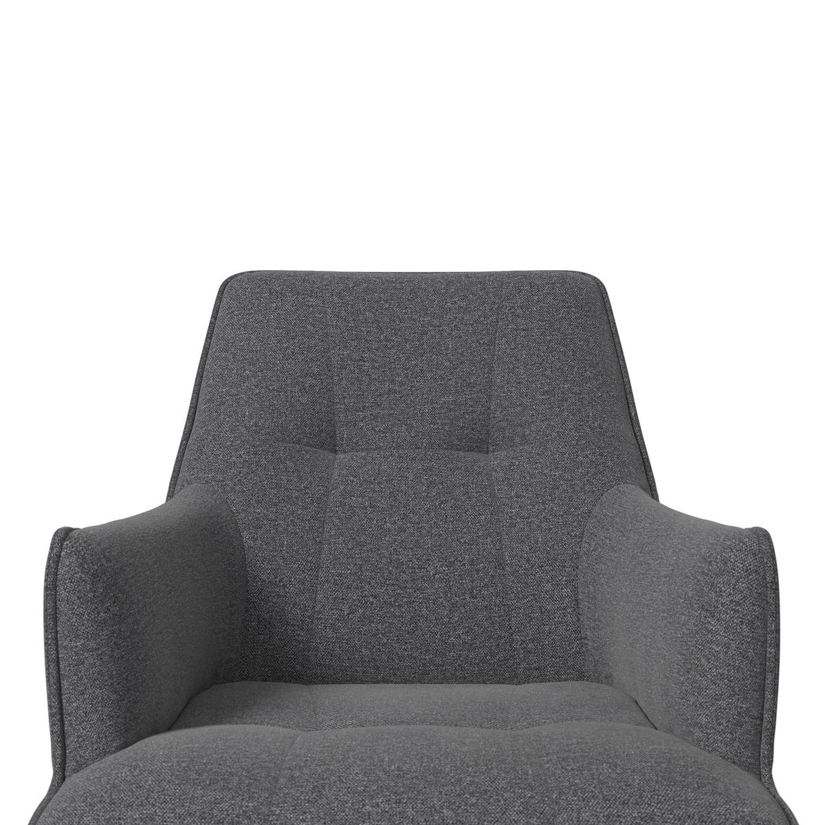 GARTENSTUHL Eisen Grau, Dunkelgrau  - Dunkelgrau/Grau, MODERN, Textil/Metall (58/87/64cm) - Ambia Garden