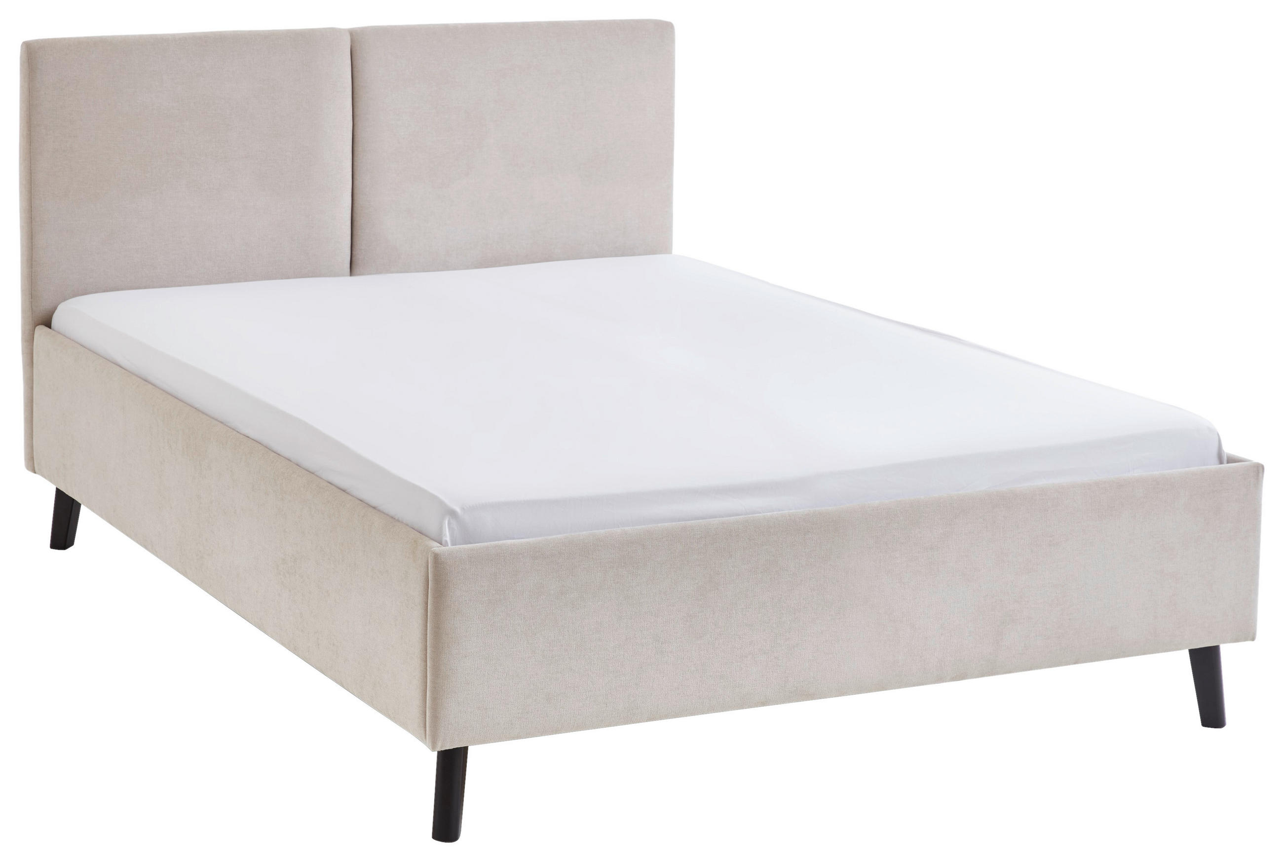POLSTERBETT 140/200 cm  Beige  - Beige/Schwarz, Basics, Holz/Textil (140/200cm) - Boxxx