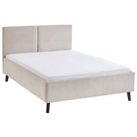POLSTERBETT 140/200 cm,  in Beige,  - Beige/Schwarz, Basics, Holz/Textil (140/200cm) - Boxxx