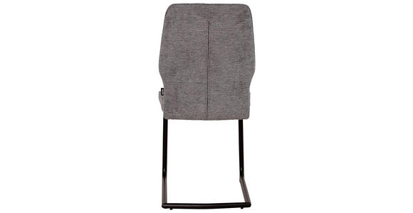 SCHWINGSTUHL in Eisen Mikrofaser - Schwarz/Grau, Design, Textil/Metall (45/91/62cm) - Xora