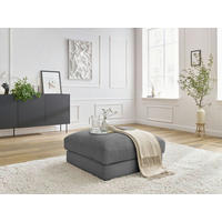 HOCKER LEONARD Cord Dunkelgrau  - Dunkelgrau/Schwarz, MODERN, Kunststoff/Textil (86/43/86cm)