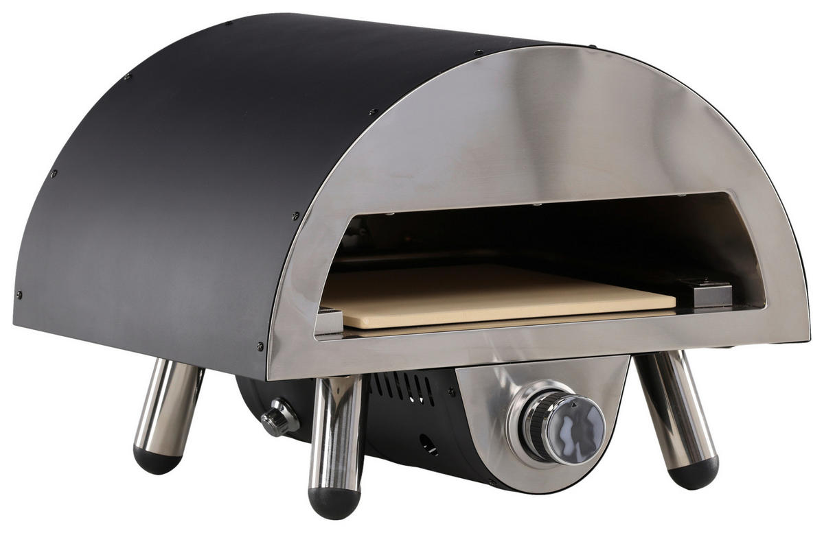 PIZZAOFEN  - Schwarz, KONVENTIONELL, Metall (52/39/49cm) - Gardenson