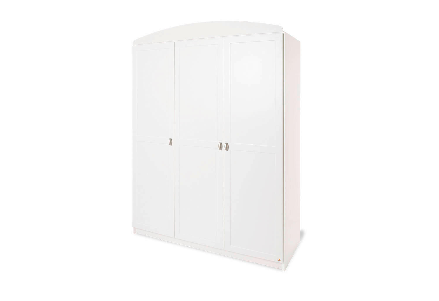 BABYKLEIDERSCHRANK PINOLINO LAURA Weiß  - Alufarben/Weiß, ROMANTIK / LANDHAUS, Holzwerkstoff/Kunststoff (135/192/57cm) - Pinolino