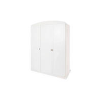 BABYKLEIDERSCHRANK PINOLINO LAURA Weiß  - Alufarben/Weiß, ROMANTIK / LANDHAUS, Holzwerkstoff/Kunststoff (135/192/57cm) - Pinolino