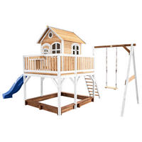 SPIELTURM 541/291/277 cm  - Blau/Braun, KONVENTIONELL, Holz/Kunststoff (541/291/277cm) - Ambia Garden