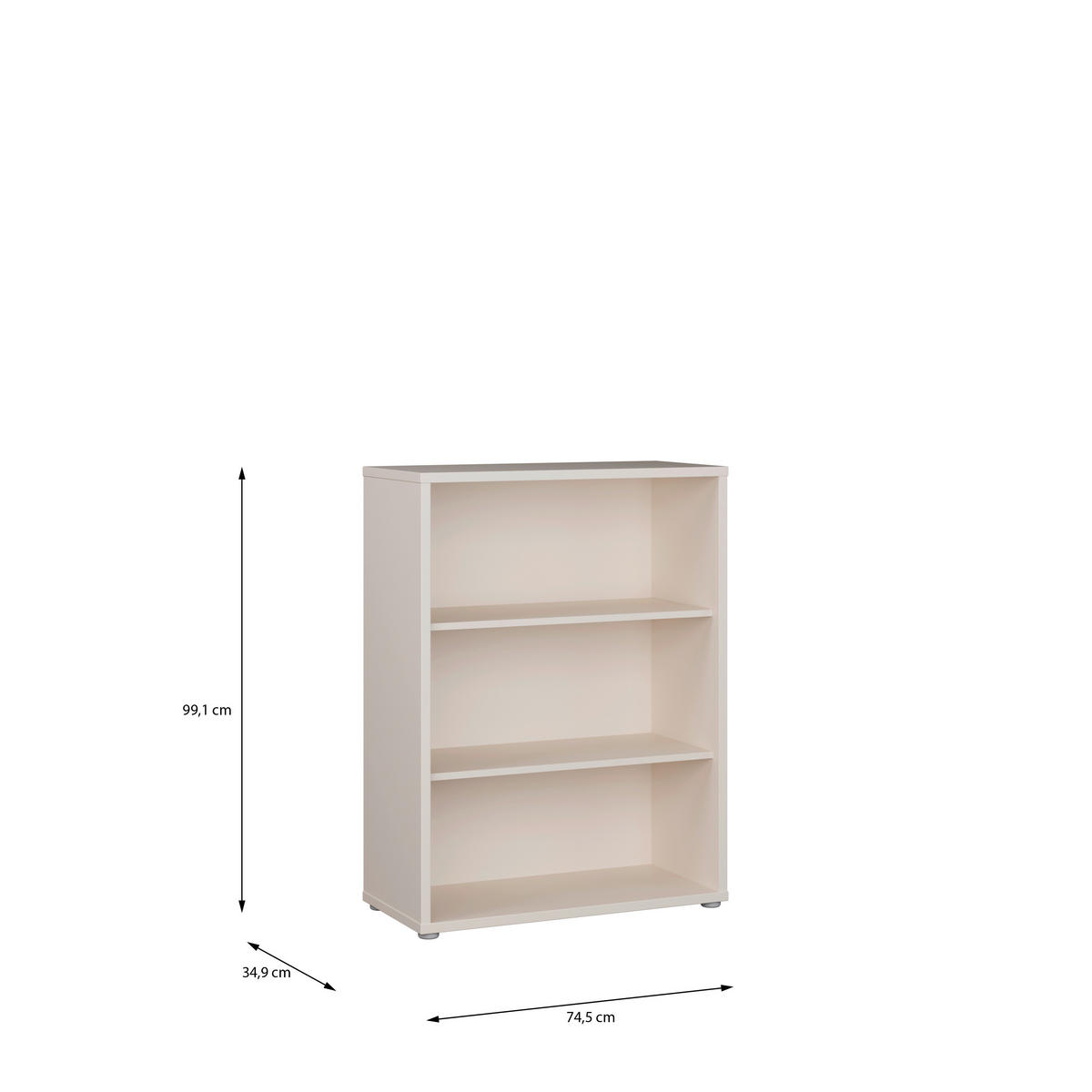 REGAL 74,5/99,1/34,9 cm peščene barve  - peščene barve, Moderno, leseni material (74,5/99,1/34,9cm) - Carryhome