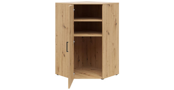 ECKKOMMODE 71,5/115/71,5 cm in Eiche Artisan - Anthrazit/Schwarz, MODERN, Holzwerkstoff/Kunststoff (71,5/115/71,5cm) - Carryhome