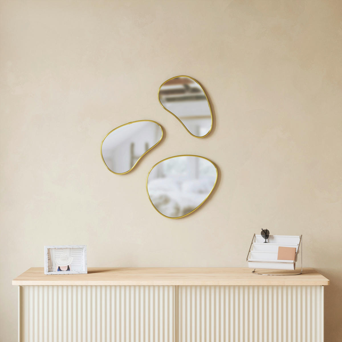 SPIEGELSET 25/30/1 cm    in  - Messingfarben, Design, Glas/Kunststoff (25/30/1cm) - Umbra