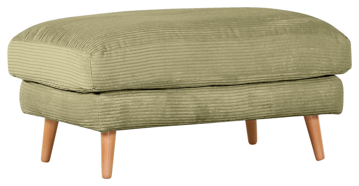 HOCKER in Textil Hellgrün  - Naturfarben/Hellgrün, Romantik / Landhaus, Holz/Textil (100/50/63cm) - Landscape