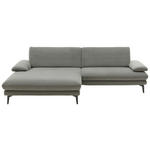 ECKSOFA  in Webstoff Grau  180/284 cm  - Schwarz/Grau, Design, Textil/Metall (180/284cm) - Dieter Knoll