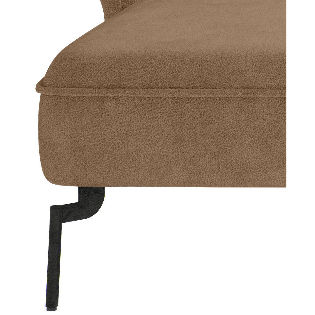 Thumbnail - Livetastic Ecksofa Jakarta, Hellbraun, Textil, 3-Sitzer, Füllung: Daunen, Silikon,Silikon, Ottomane links, L-Form, 265x1...