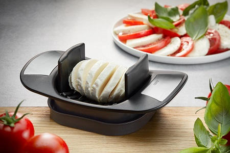 SCHEIBENSCHNEIDER Caprese  - Edelstahlfarben/Schwarz, Basics, Kunststoff/Metall (20,4/11,8/7,5cm) - Gefu