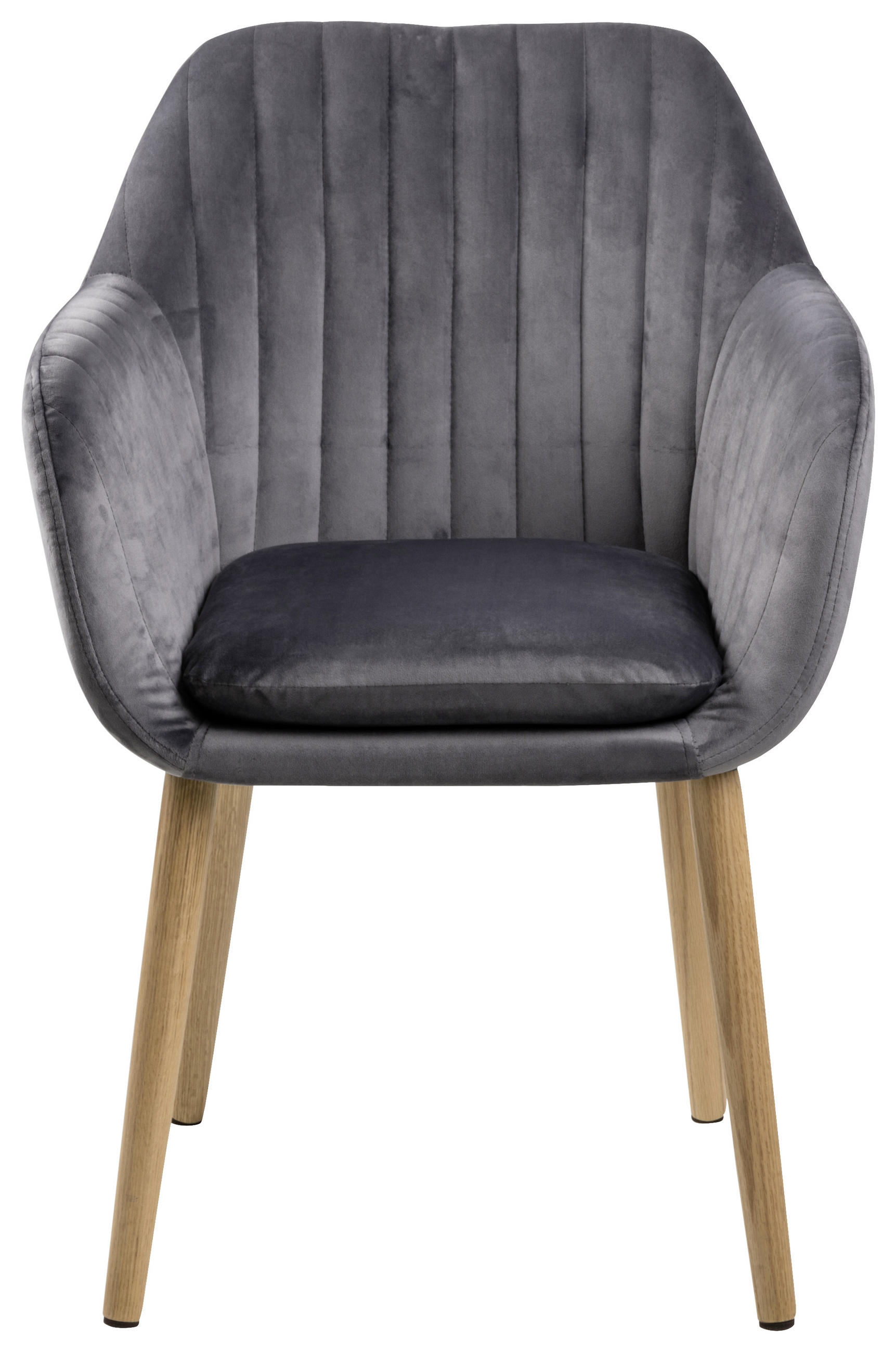ARMLEHNSTUHL Dunkelgrau - Dunkelgrau, Design, Holz/Textil (57/83/59cm) - Ambia Home
