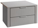 SCHUBKASTENEINSATZ Grau, Silberfarben  - Silberfarben/Grau (50/29/45cm) - Hom`in