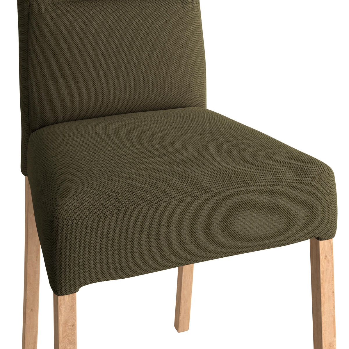 STUHL - Eichefarben/Grün, KONVENTIONELL, Holz/Textil (43/91/58cm) - Livetastic