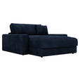 XXL-SESSEL Cord Dunkelblau    - Schwarz/Dunkelblau, MODERN, Kunststoff/Textil (160/87/190cm) - Carryhome