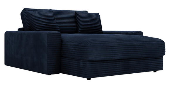 XXL-SESSEL Cord Dunkelblau - Schwarz/Dunkelblau, MODERN, Kunststoff/Textil (160/87/190cm) - Carryhome