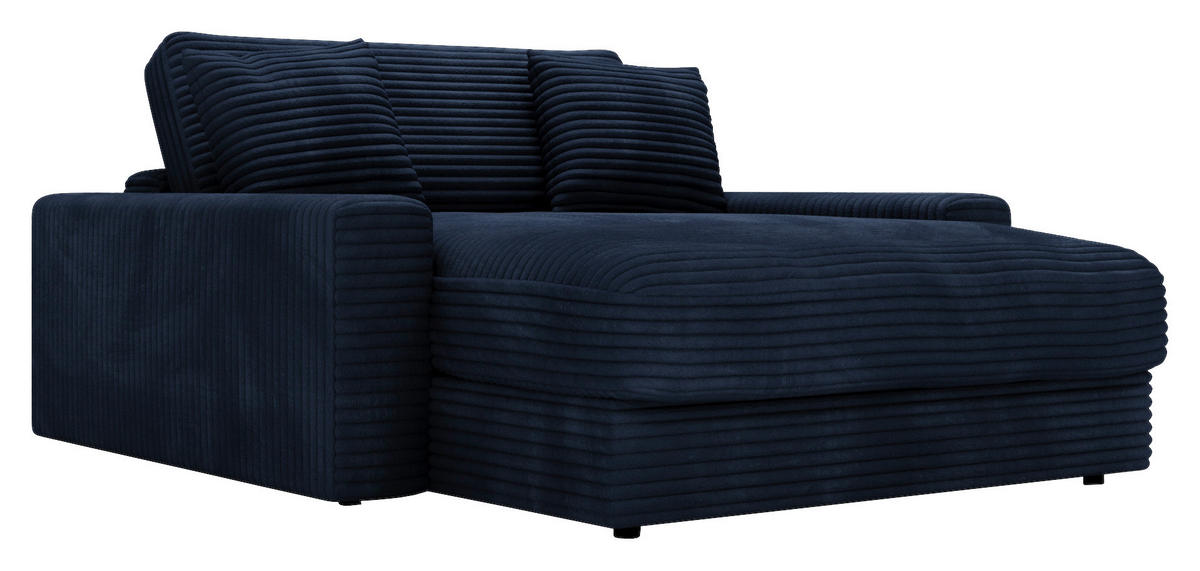 XXL-SESSEL Cord Dunkelblau    - Schwarz/Dunkelblau, MODERN, Kunststoff/Textil (160/87/190cm) - Carryhome