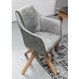 ARMLEHNSTUHL  in Lederlook  - Eichefarben/Grau, Design, Holz/Textil (62/84/56cm) - Landscape