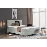 BOXBETT 140/200 cm  in Silberfarben  - Silberfarben/Schwarz, Design, Holz/Holzwerkstoff (140/200cm) - Xora