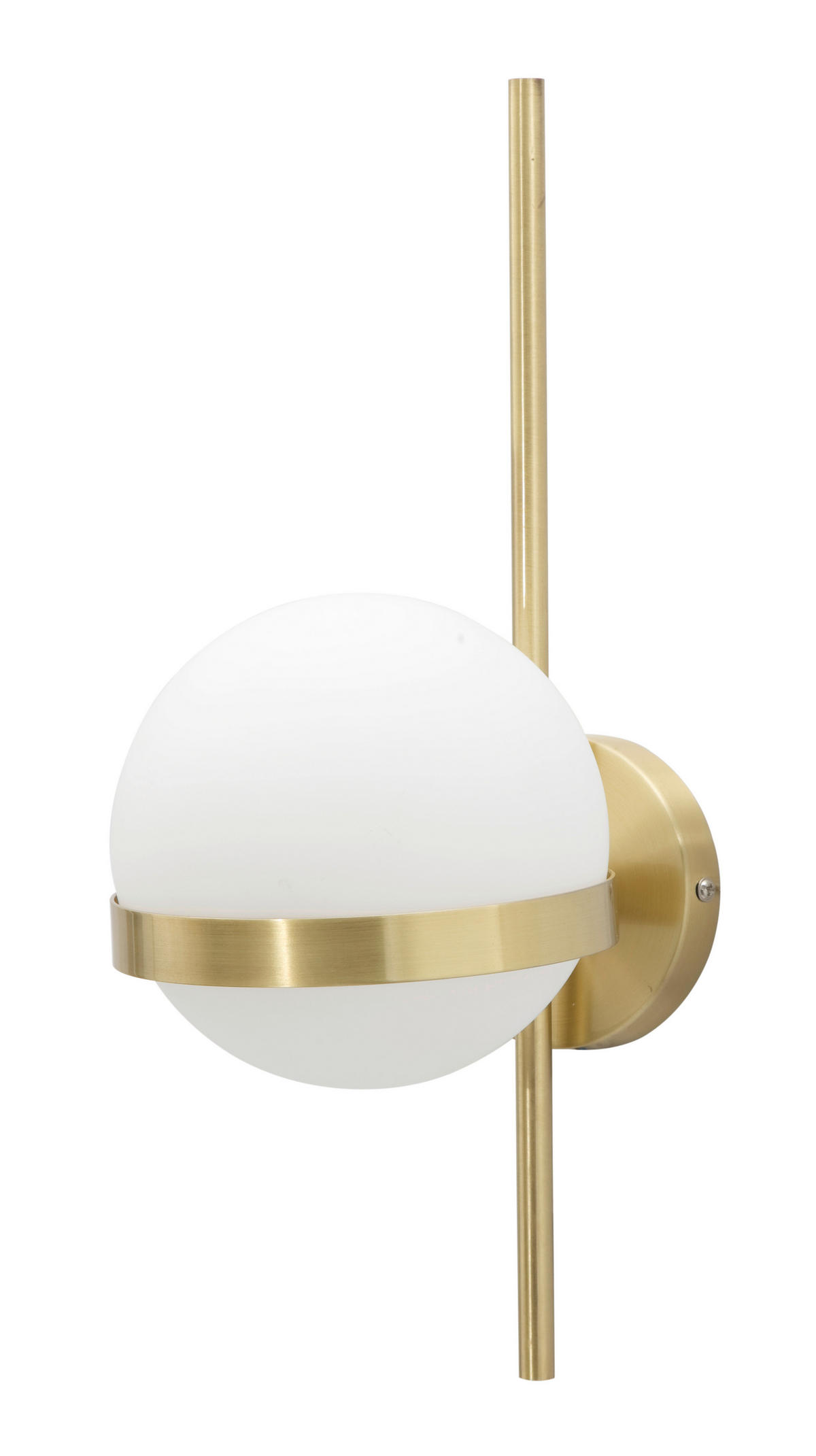 WANDLEUCHTE 15/20/40 cm  - Goldfarben/Weiß, Trend, Glas/Metall (15/20/40cm) - Mauro Ferretti