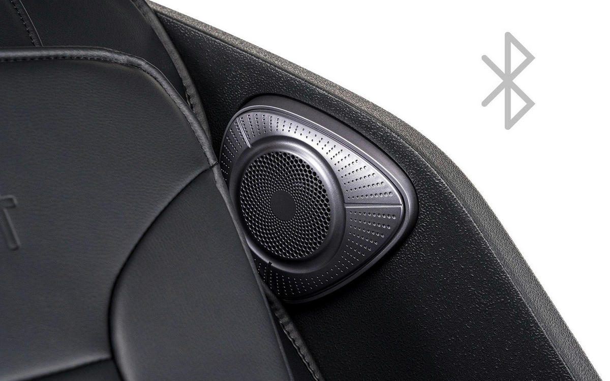 MASSAGESESSEL  mit Lederlook Schwarz integrierte Lautsprecher, Relaxfunktion, Liegefunktion, Netzbetrieb, Massagefunktion, Herz-Waage-Funktion, abwischbar, Bluetooth-Lautsprecher, Rückenlehne in S-Form  - Schwarz, KONVENTIONELL, Kunststoff/Textil (76/115/155-168cm) - Welnova