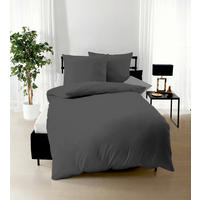 POSTELJINA UNI 200/200 cm saten antracit  - antracit, Osnovno, tekstil (200/200cm) - Kaeppel