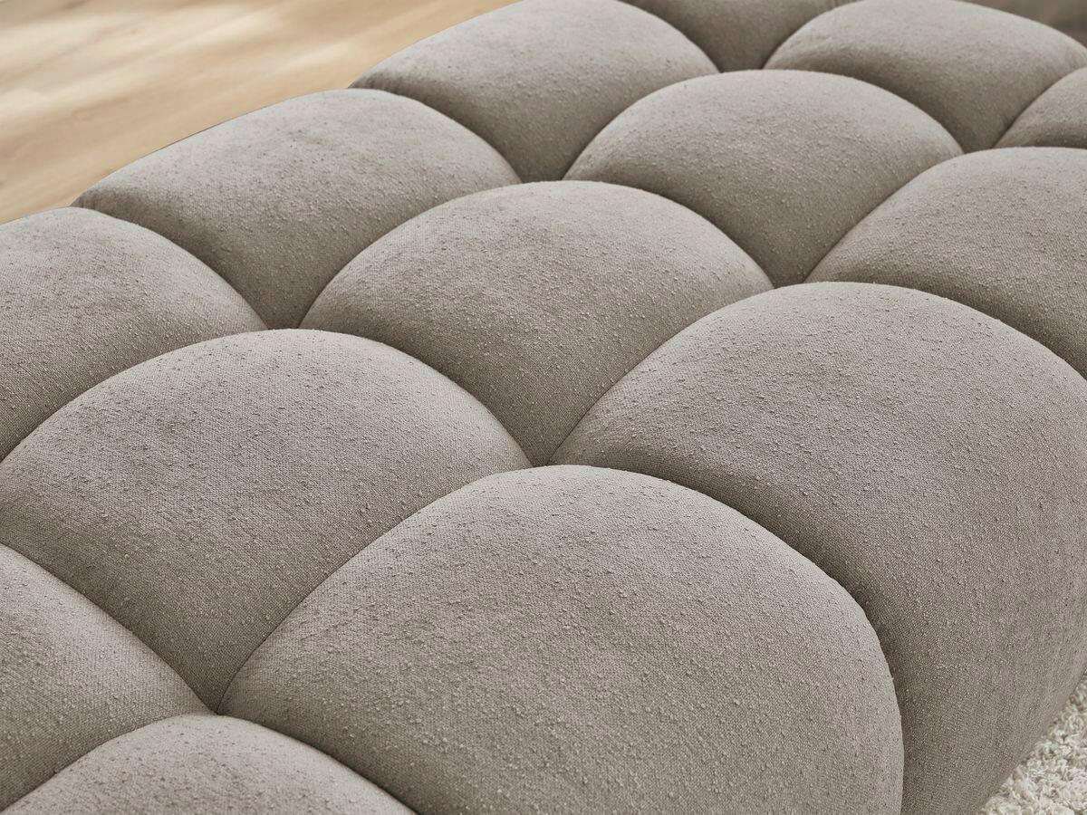 HOCKER EVEREST Struktur Taupe  - Taupe/Schwarz, MODERN, Kunststoff/Textil (166/100/40cm)