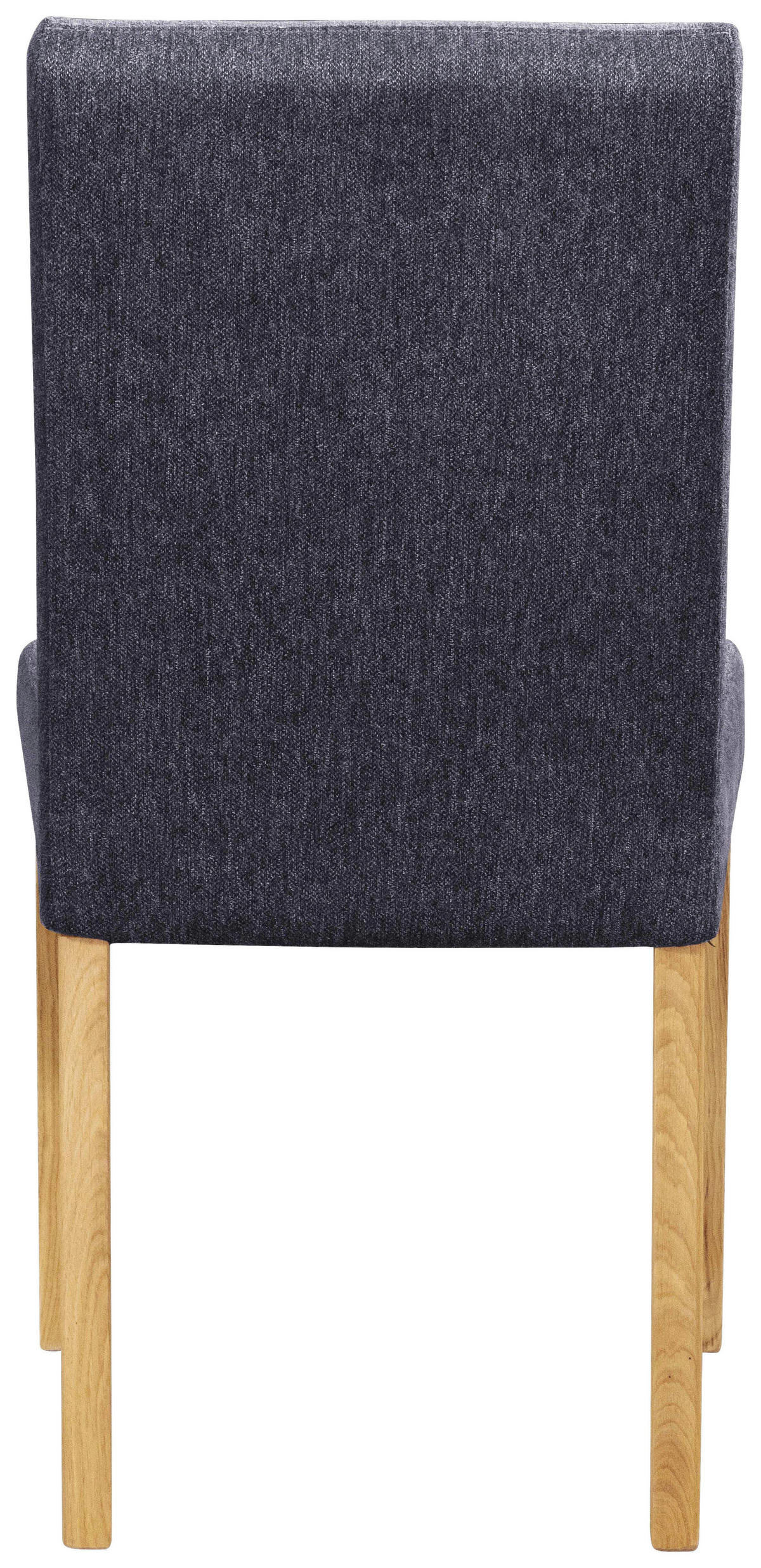 STUHL Webstoff Blau, Eichefarben Eiche vollmassiv  - Blau/Eichefarben, KONVENTIONELL, Holz/Textil (47/94/59cm) - Linea Natura