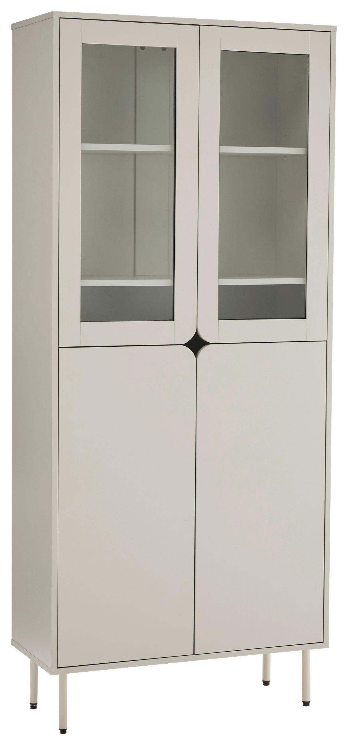 VITRINE  in Seidengrau  - Seidengrau, Design, Glas/Holzwerkstoff (80/186/35cm) - Xora