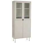 VITRINE  in Seidengrau  - Seidengrau, Design, Glas/Holzwerkstoff (80/186/35cm) - Xora